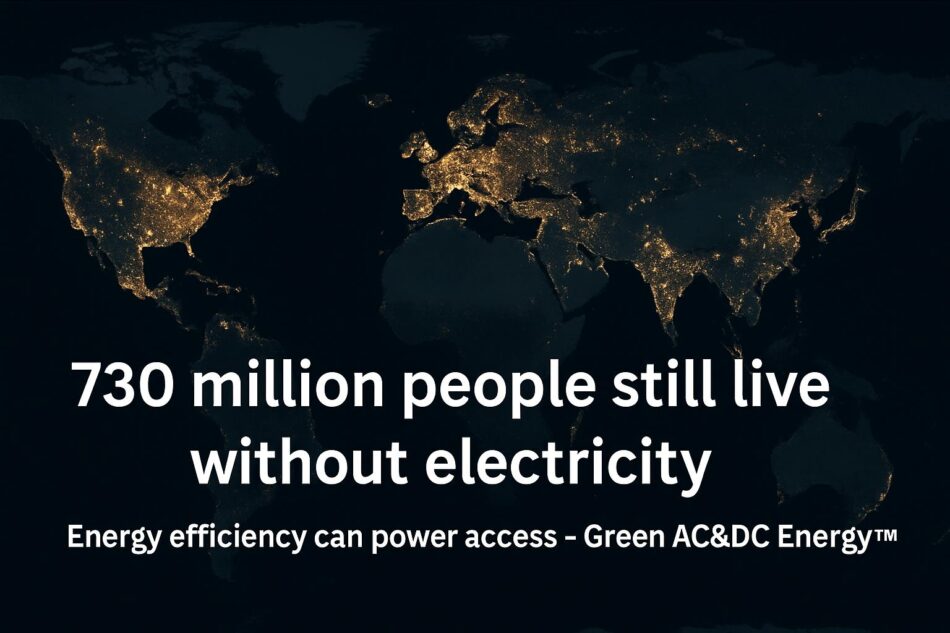 730 million people worldwide still lack access to electricity